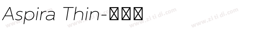 Aspira Thin字体转换